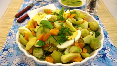 Recette Salade de potiron et choux de Bruxelles