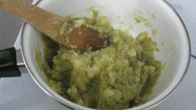 Purée d'aubergines et confit d'oignons et de tomates - 7.3