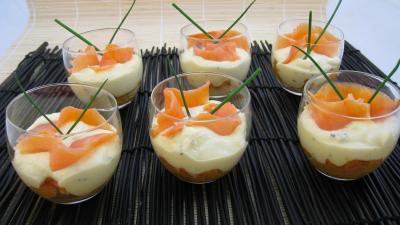 Verrines de mascarpone à la truite fumée - 10.2