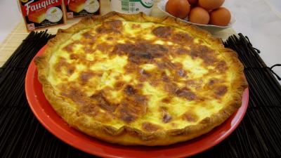 tarte salée : Goyère sur assiette