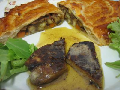 Foie gras et son chausson aux cèpes et panais - 18.2