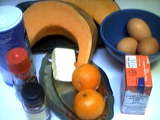 Ingrédients pour la recette : Flans de potiron
