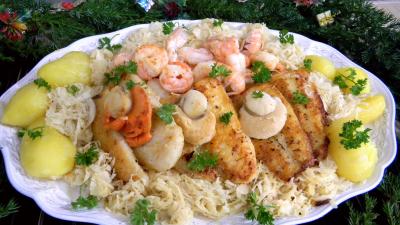 Fruits de mer et choucroute