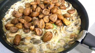 Crêpes aux ris de veau, châtaignes et champignons - 7.3