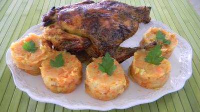 beurre allégé sans sel : Poulet sauce soja et sa purée de carottes