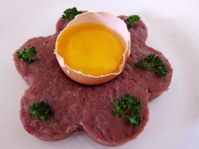 Recette Tartare de boeuf aux haricots plats