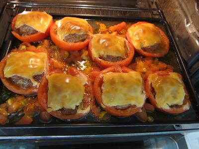 Tomates farcies chipolatas et merguez - 6.3