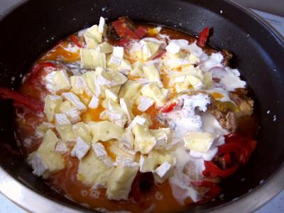 Recette Fricassée de poulet au coulommiers