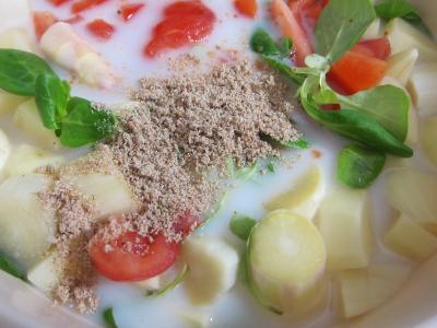 Mâche en velouté et sa gaufrette à la mozzarella - 5.3