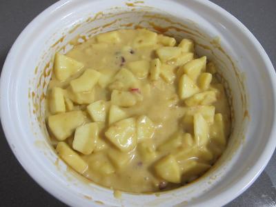 Pudding aux pommes et son coulis de framboises - 5.2
