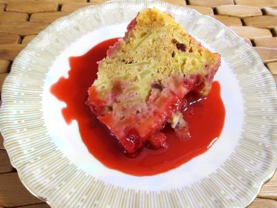 Recette Pudding aux pommes et son coulis de framboises