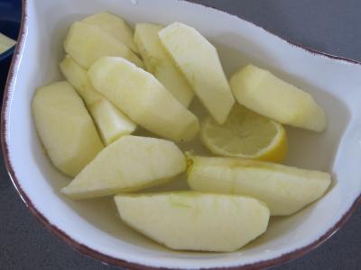 Coquelets au miel et aux pommes caramélisées et aux asperges - 3.1