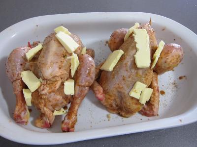 Coquelets au miel et aux pommes caramélisées et aux asperges - 8.1