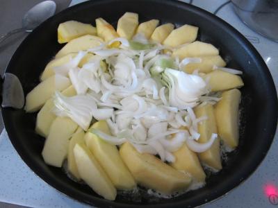 Coquelets au miel et aux pommes caramélisées et aux asperges - 9.3