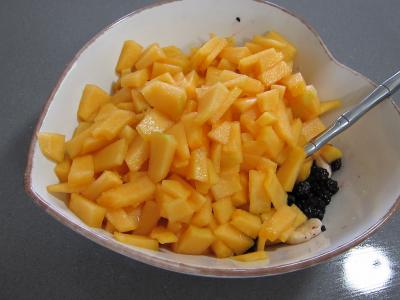 Mûres et melon en salade au sirop de noix de coco - 3.3