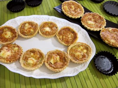 Image : Des tartelettes au brie et au jambon