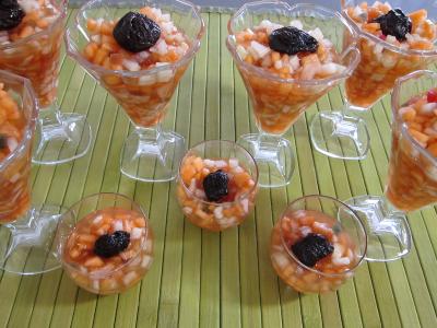 Image : Verrine de macédoine de melon et pastèque au Porto