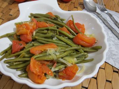 Image : recette Haricots verts à la portugaise