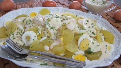 Cuisine diététique : Plat de pommes de terre à la sauce au mascarpone