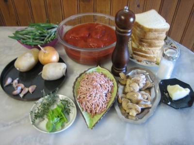 Ingrédients pour la recette : Crème de tomates et haricots verts
