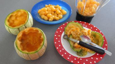Gaspacho de melon au lait d'amandes et gambas - 1.3