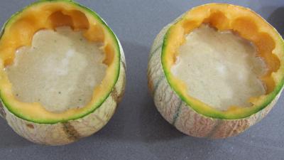 Gaspacho de melon au lait d'amandes et gambas - 6.1