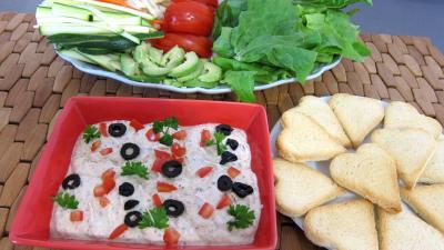Recette Dip à la grecque et ses crudités