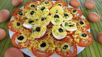 farcis : Assiette d'oeufs mimosa